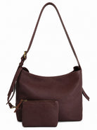 Cadelle Piper leather shoulder bag in cocoa brown