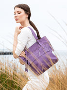 Leila Fringed Tote | Violet-CadelleLeather