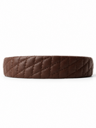 Cadelle quilted leather  headband in chocolate