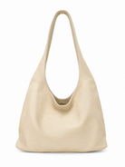 A slouchy, slouchy hobo shoulder bag in  cream leather