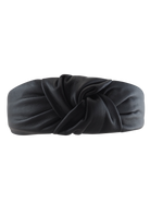 Cadelle Alice black leather knot top headband