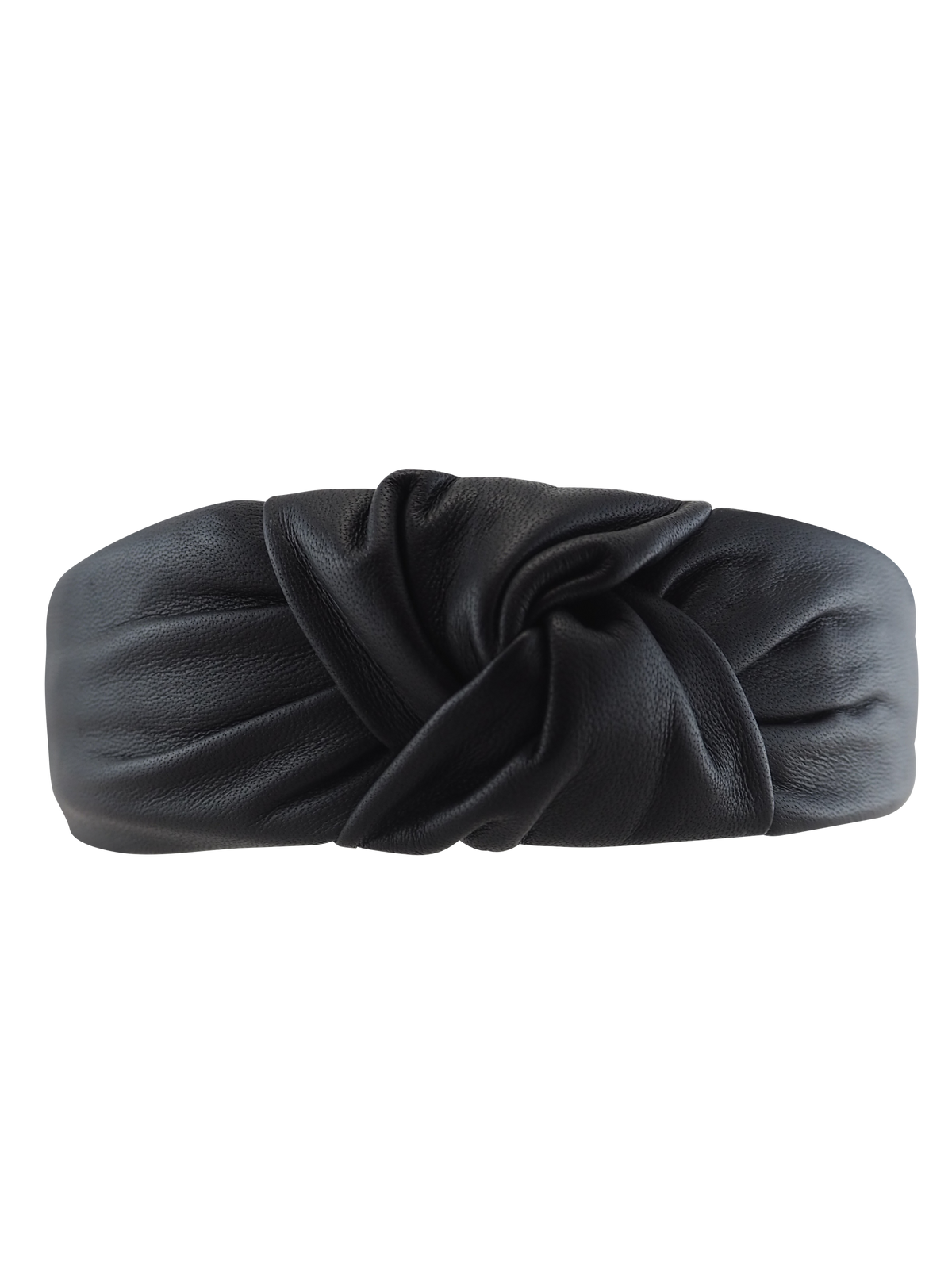 Cadelle Alice black leather knot top headband
