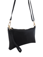 Cadelle Willow black leather crossbody bag with zip closure