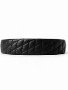 Cadelle quilted leather headband in black