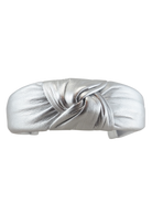 Cadelle Alice silver metallic leather knot top headband