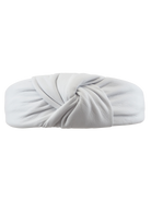 Cadelle Alice headband in white leather with knot top