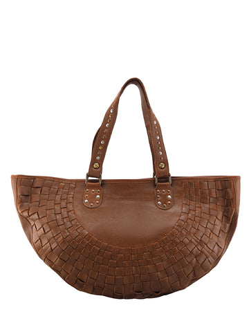 Heidi Baguette Shopper | Cognac-CadelleLeather