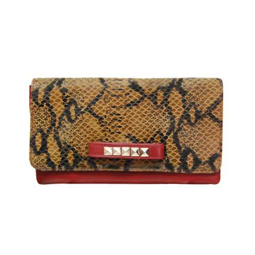 Leather Wallet Hand Slip Clutch Snake/Red Picture 1 regular from Cadelle Leather