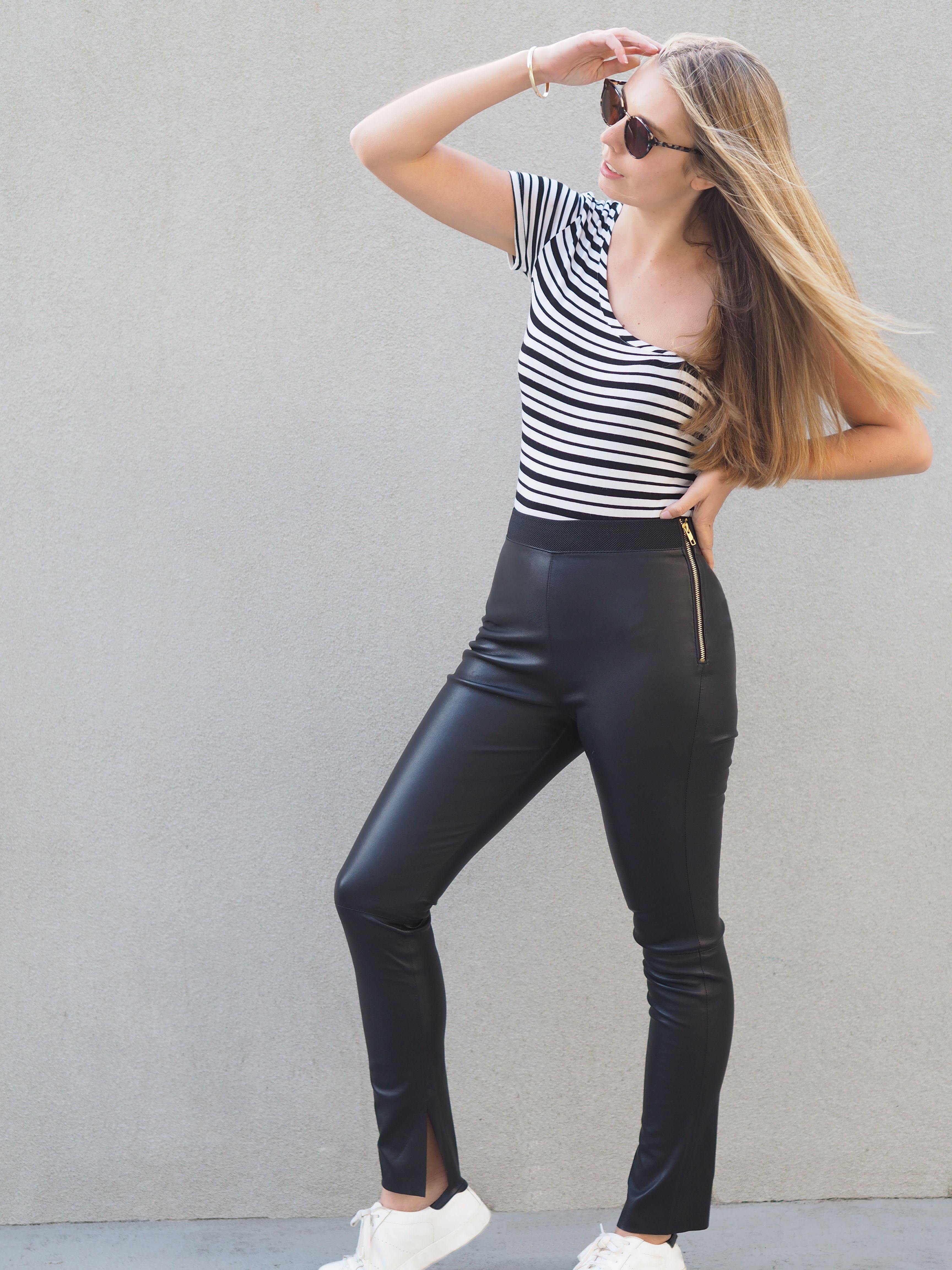 Leather Pants Kirsty Stretch Black Picture 2 regular from Cadelle Leather