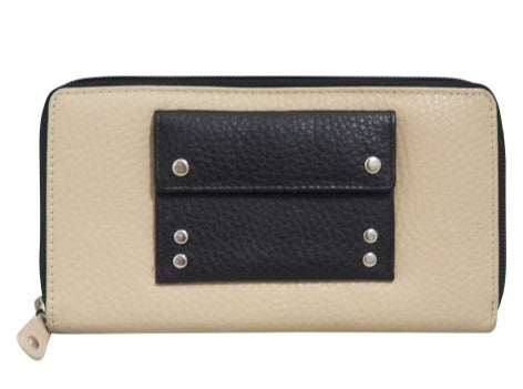 Leather Wallet Oxford Beige/Black Picture 1 Regular from Cadelle Leather