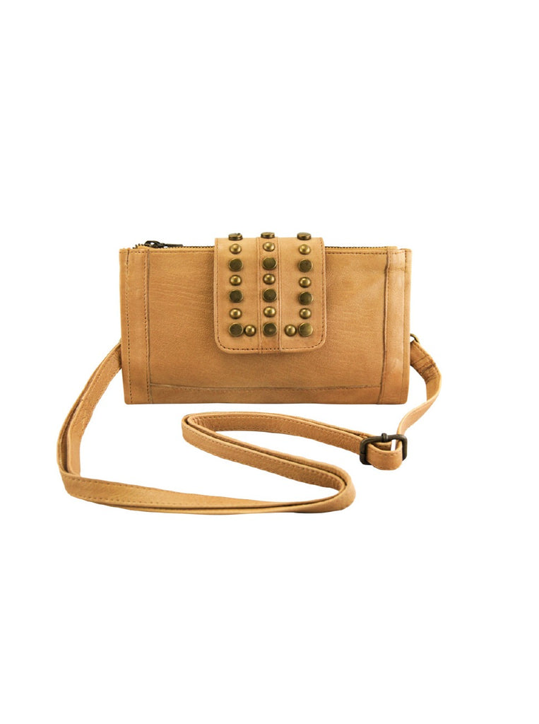 Prato Stud Wallet | Camel-CadelleLeather