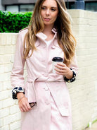 Leather Jacket Audrey Trench Coat Soft Pink Picture 2 regular from Cadelle Leather