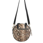 Leather Handbag Bella Snake Print Leather Bag Taupe/Black Picture 4 regular from Cadelle Leather