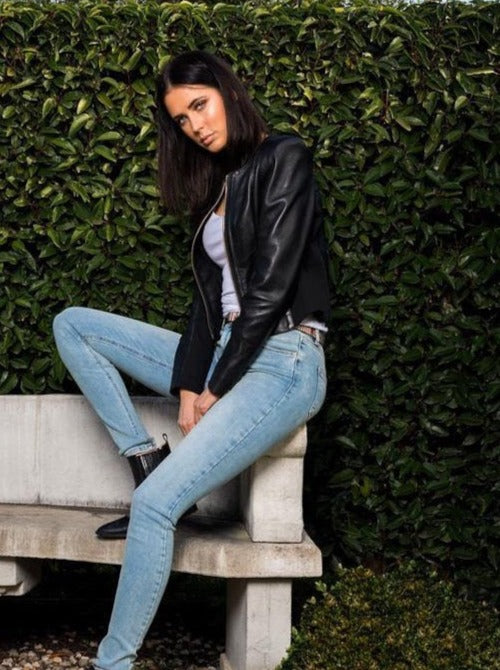 Leather Jacket Simone Collarless Black Picture 2 regular from Cadelle Leather