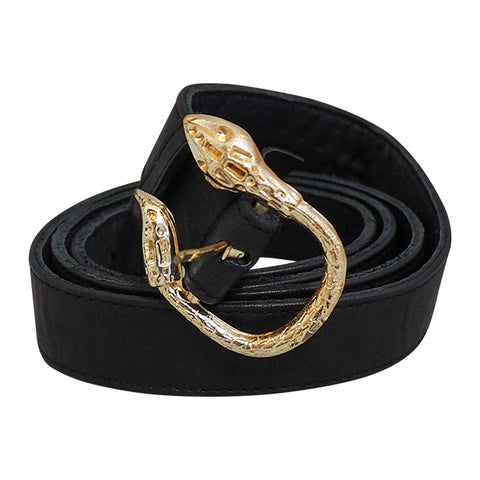 Cairo Leather Belt | Green Snake-CadelleLeather