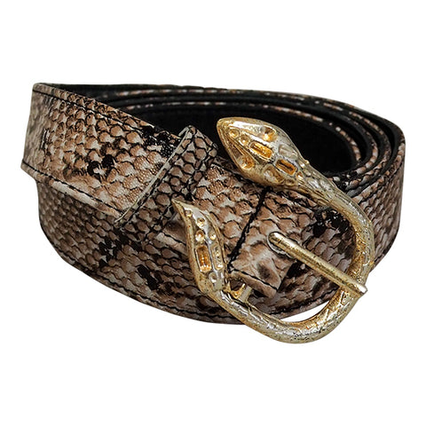 Cairo Leather Belt | Green Snake-CadelleLeather