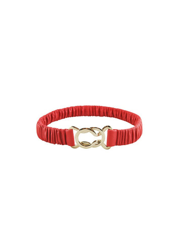 Chloe Stretch Leather Belt | Red-CadelleLeather