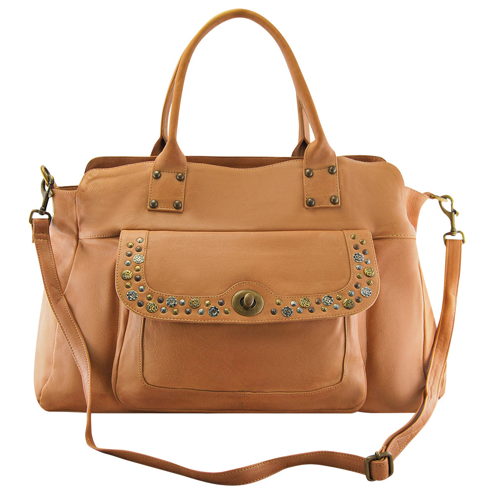 Leather Bag Paulina Overnighter Camel picture 1 regular from Cadelle Leather