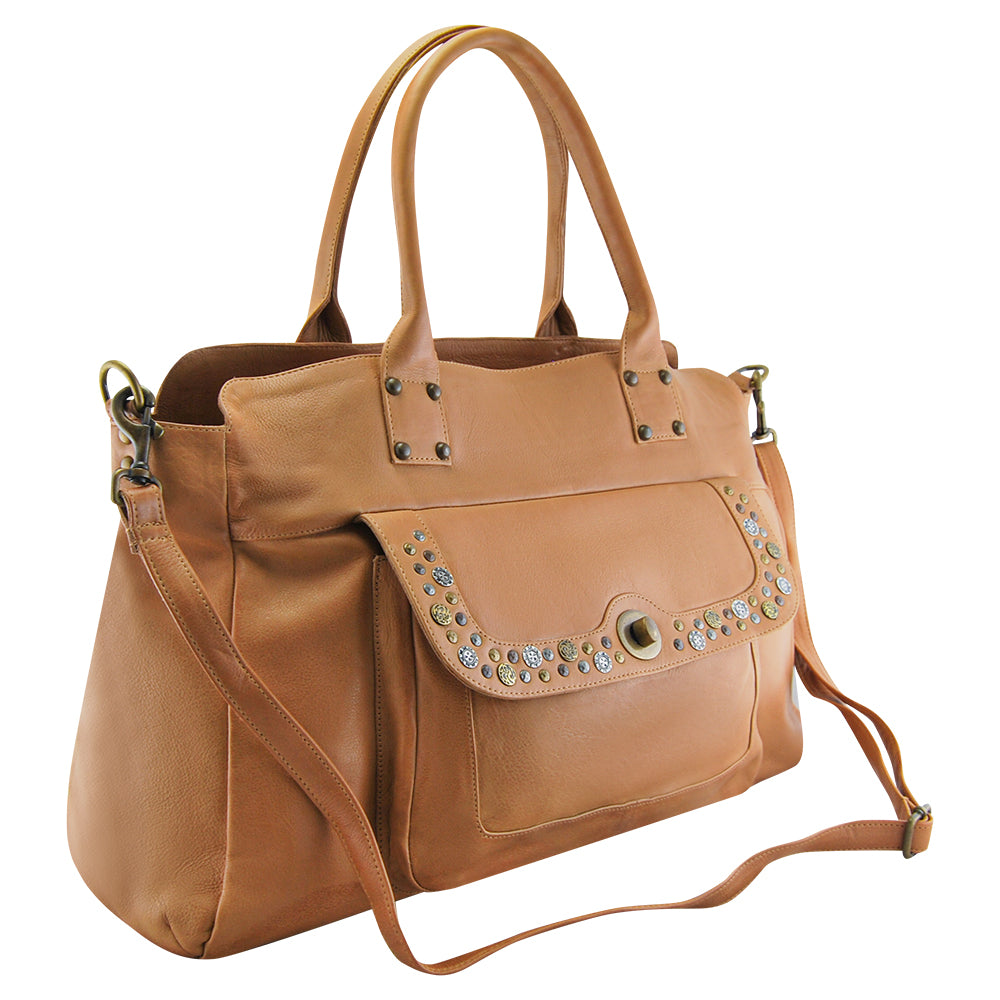 Leather Bag Paulina Overnighter Camel picture 4 regular from Cadelle Leather