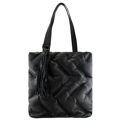 Coco Padded Tote | Black-CadelleLeather