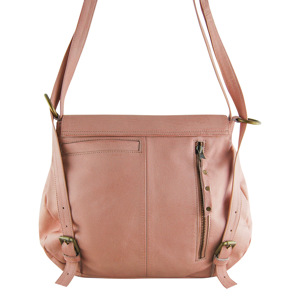 Leather Convertible Bag/Backpack Molly Misty Rose Picture 6 Regular from Cadelle Leather