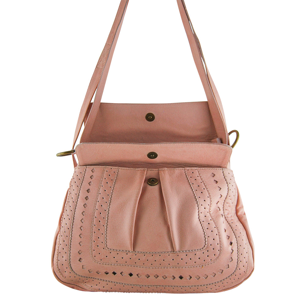 Leather Convertible Bag/Backpack Molly Misty Rose Picture 7 Regular from Cadelle Leather