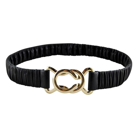 Chloe Stretch Leather Belt | Camel-CadelleLeather