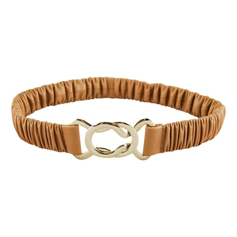 Chloe Stretch Leather Belt | Red-CadelleLeather
