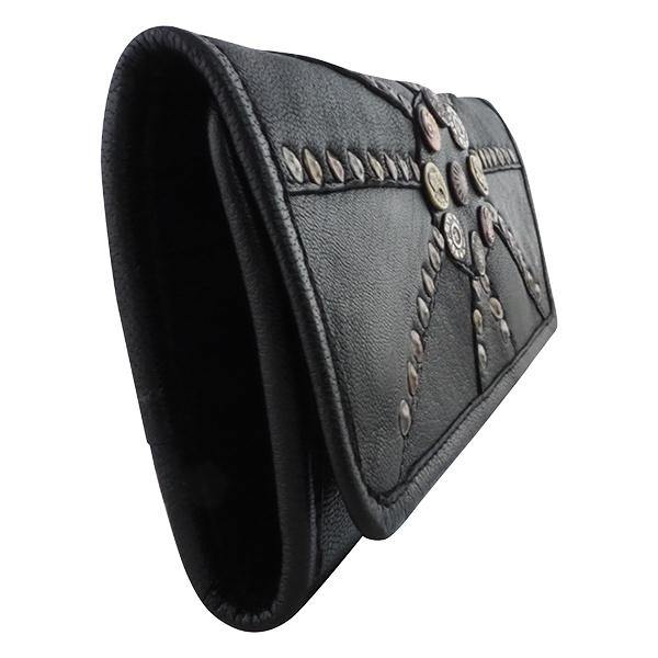 Leather Wallet Elly Stud Wallet Black Picture 4 regular from Cadelle Leather