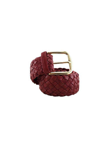 MONK Firenze Leather Belt | Red-CadelleLeather
