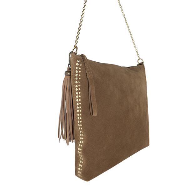 Leather Bag MONK Ginger Suede/Tan Picture 5 Regular from Cadelle Leather