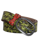 Green With Envy Leather Belt-CadelleLeather