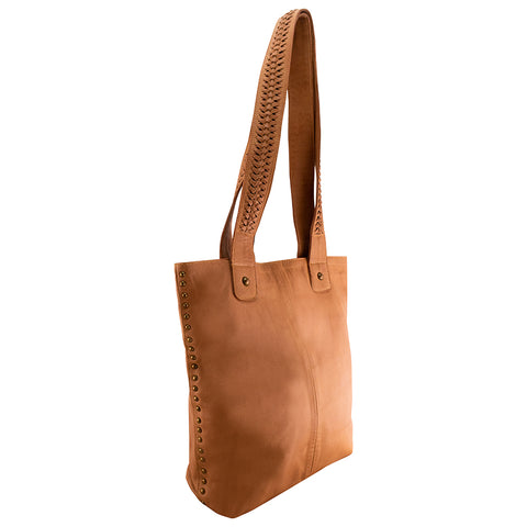 Logan Leather Tote | Cognac-CadelleLeather