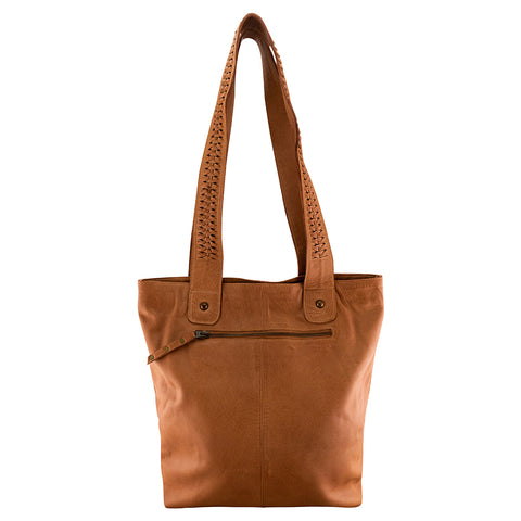 Logan Leather Tote | Cognac-CadelleLeather