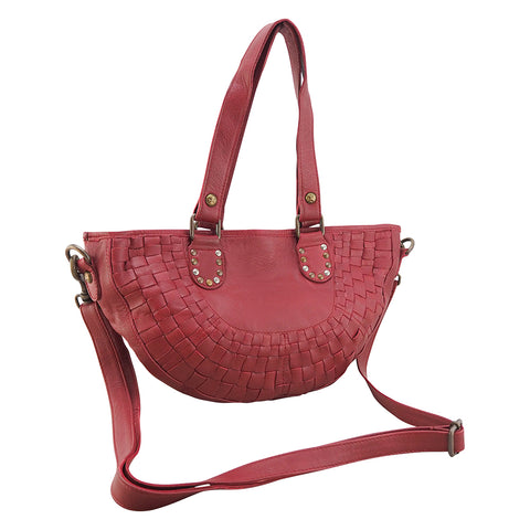 Jewel Baguette | Dark Red-CadelleLeather