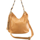 Leather Hobo Bag Kenzie Camel/White/Chocolate Picture 3 regular from Cadelle Leather