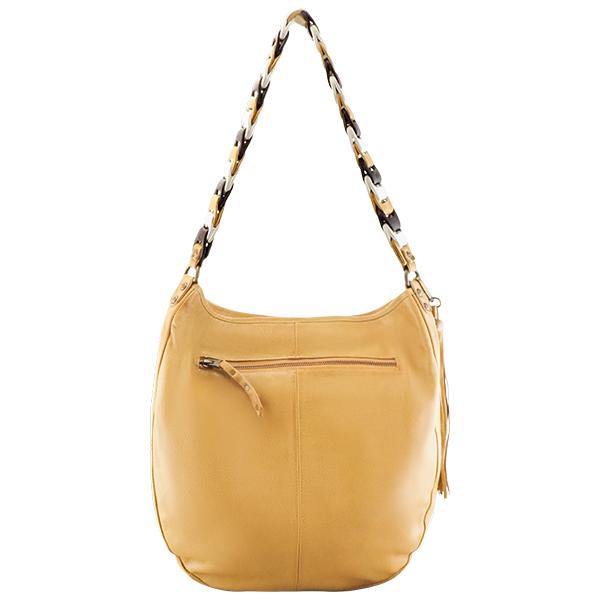 Leather Hobo Bag Kenzie Camel/White/Chocolate Picture 5 regular from Cadelle Leather