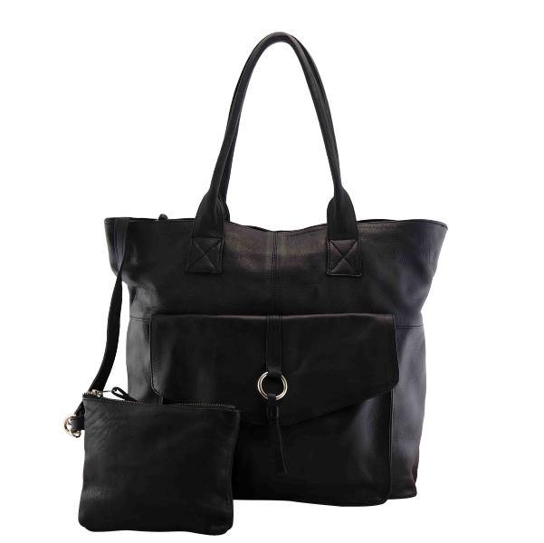 Leather Laptop Bag MONK Lisette Black Picture 1 Regular from Cadelle Leather