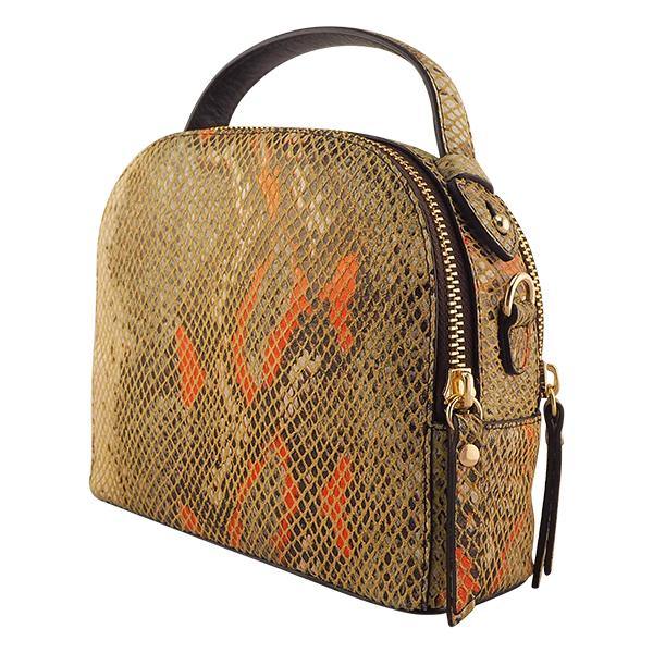 Leather Bag MONK Miami Orange/Brown Python Picture 5 Regular from Cadelle Leather