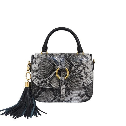 MONK Mini Jordan Bag | Orange Snake-CadelleLeather