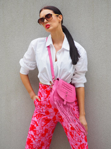 Sky Crossbody | Fuchsia-CadelleLeather