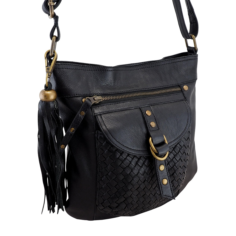 Millie Crossbody Bag | Black-CadelleLeather