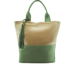 Positano Tote | Gold/Aqua-CadelleLeather