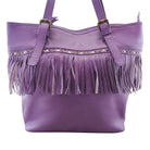 Leila Fringed Tote | Violet-CadelleLeather