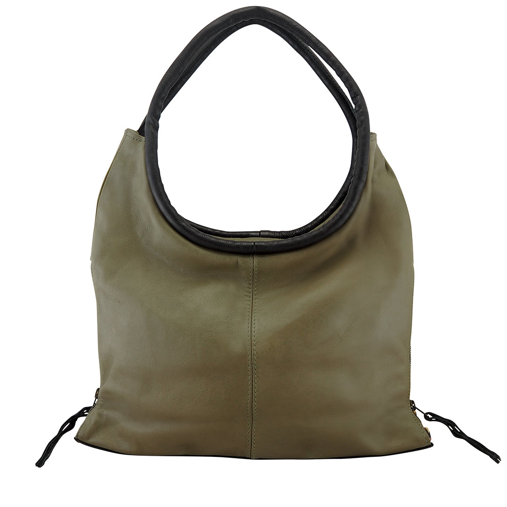 Cynthia Hobo | Olive/Leopard-CadelleLeather