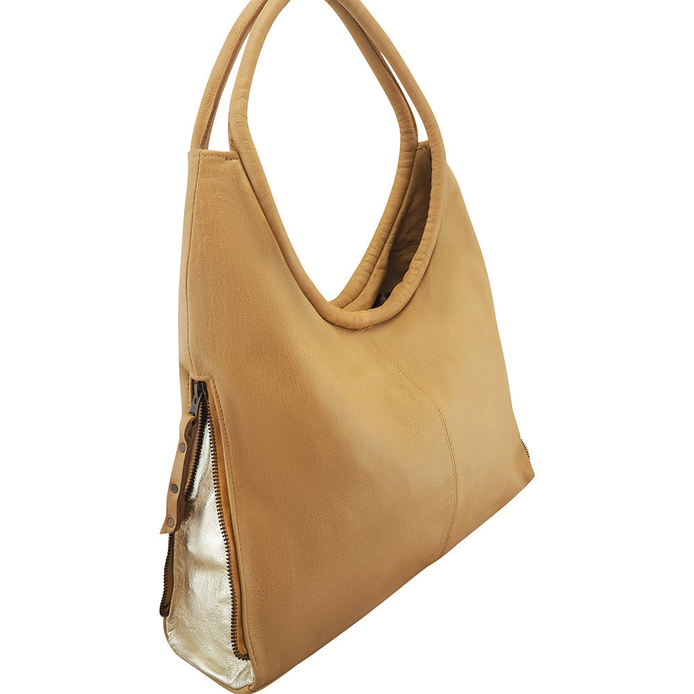 Cynthia Hobo | Camel/Leopard-CadelleLeather