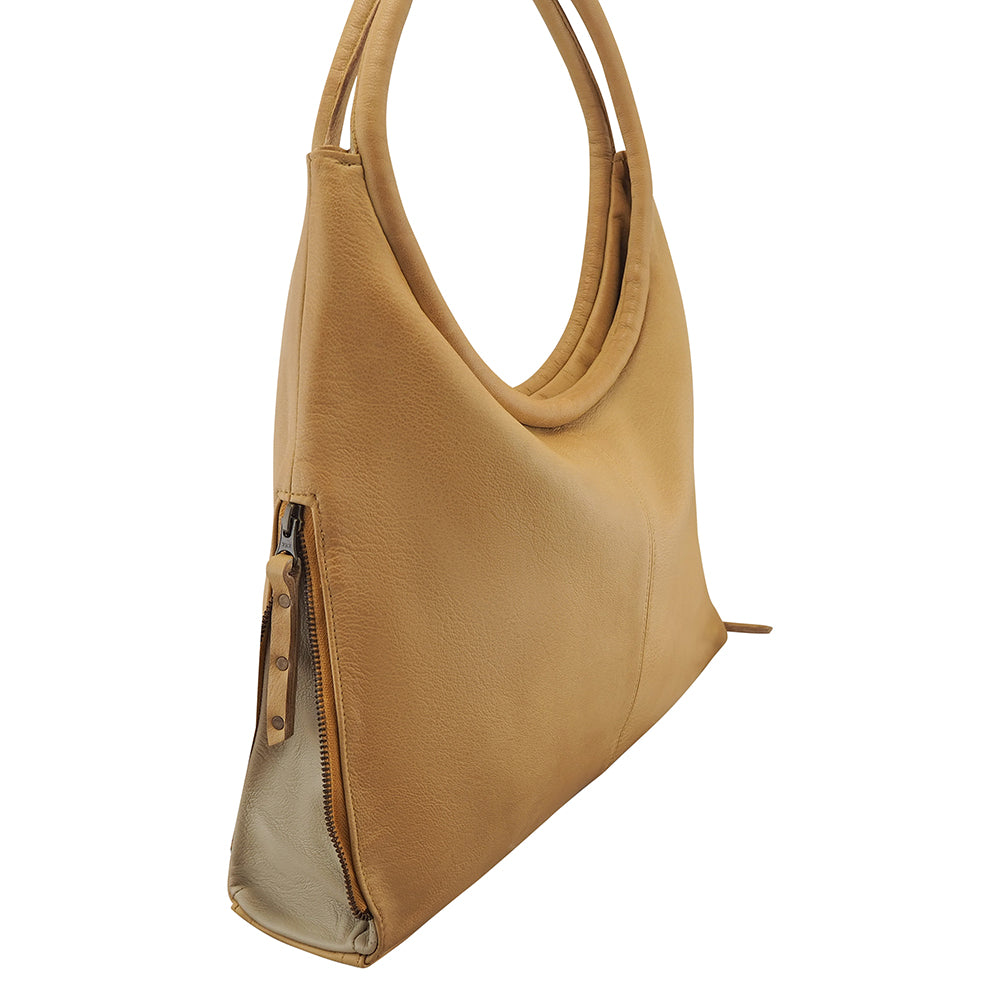 Cynthia Hobo | Camel/Gold-CadelleLeather