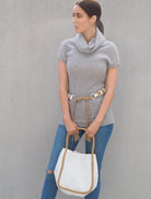 Leather Handbags Tamara Tote White/Camel Picture 3 regular from Cadelle Leather