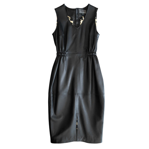 Paige Leather Dress | Black-CadelleLeather