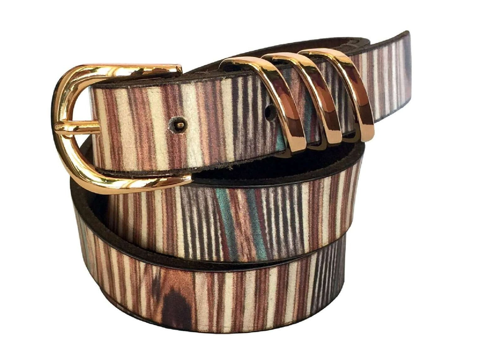 LE CEINTURIER  MELBOURNE GOLD - Leather belt Made In France